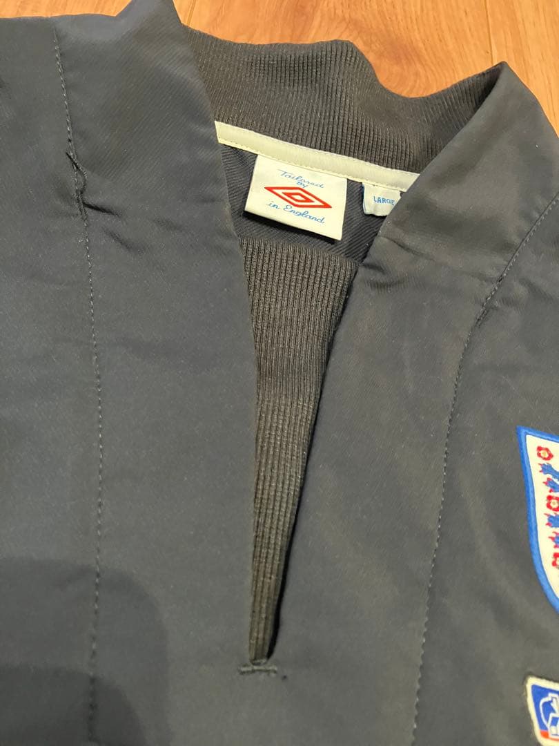 イングランド代表 UMBRO プルオーバードリルトップ古着　Lアンブロ