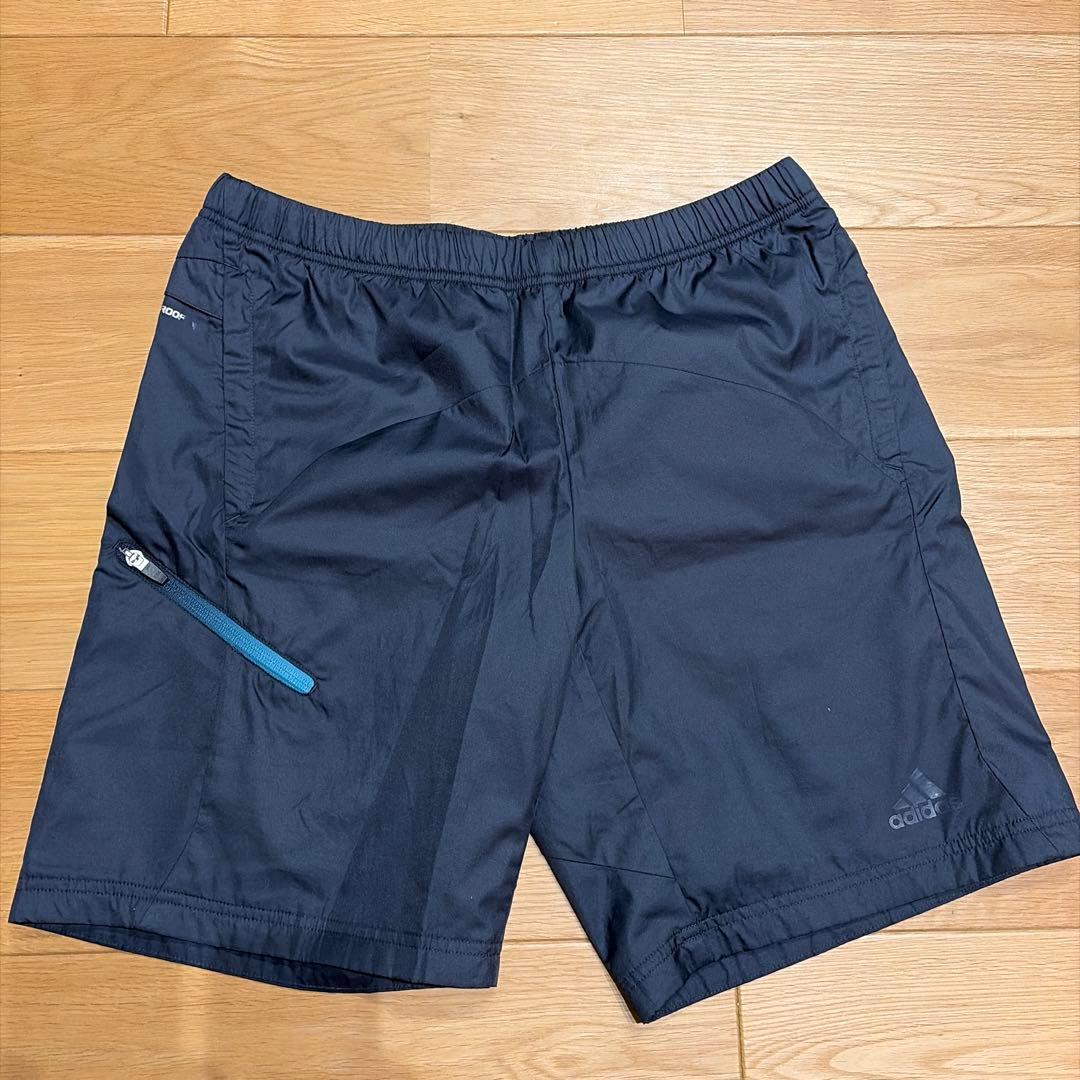 adidas フード付きランニングウェア上下セット ネイビー