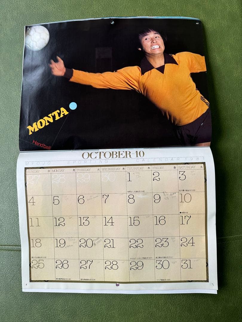 明星の付録MYOJO JEANING CALENDAR 1981 昭和　激レア