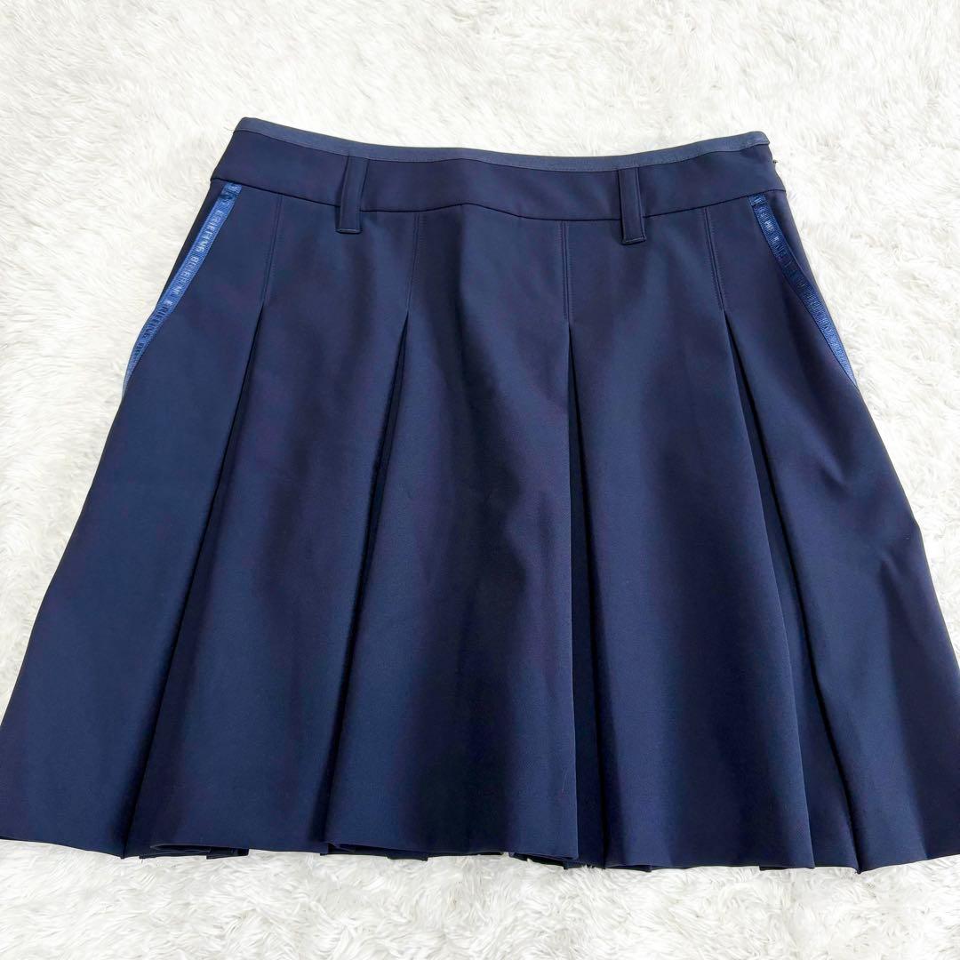 25SS BRIEFING GOLF ロゴテープ　プリーツ　スカート　ネイビー
