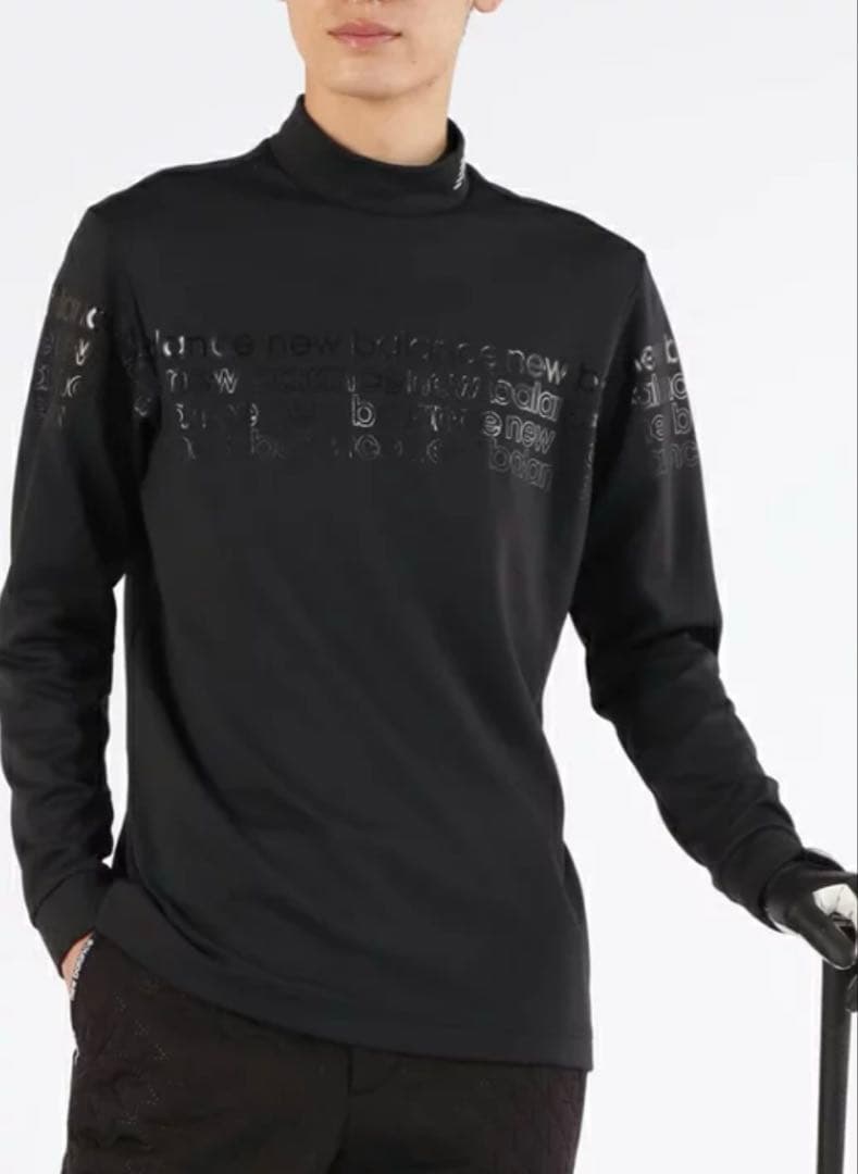 新品 ニューバランス ゴルフ メンズ モックネック 長袖XL 6 黒