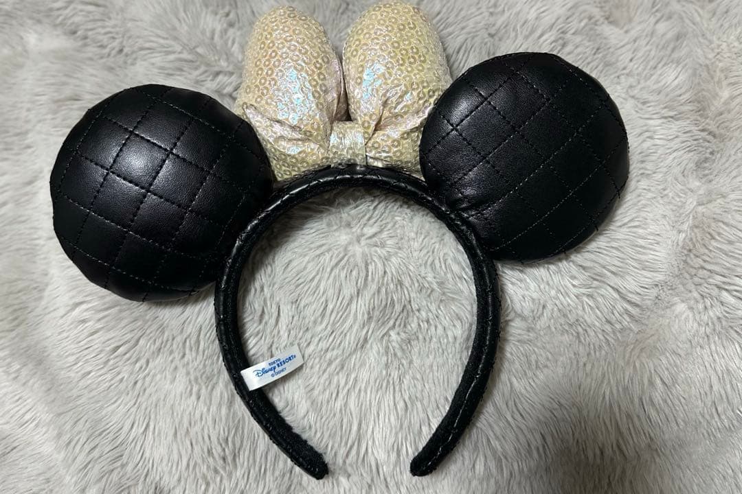 ディズニーカチューシャ　ファー、レザーキルティング、レインボーストーンの3種