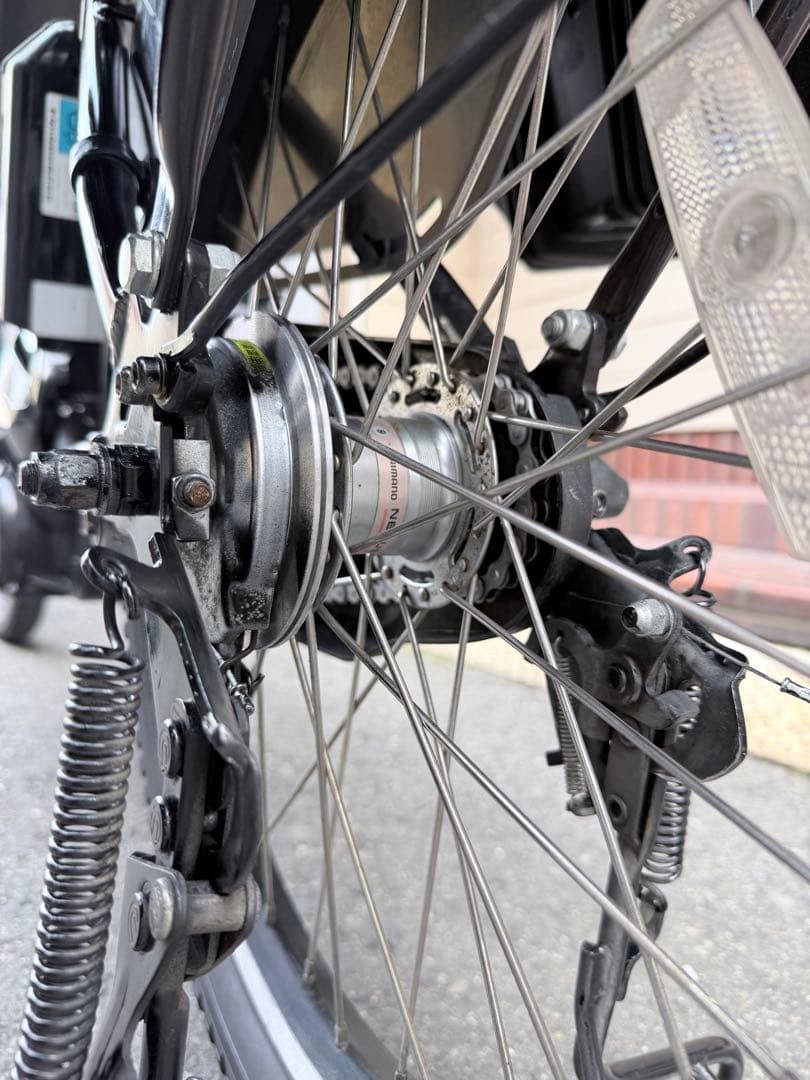 子供乗せ　ヤマハ　電動アシスト自転車 チャイルドシート付き ダークブラウン