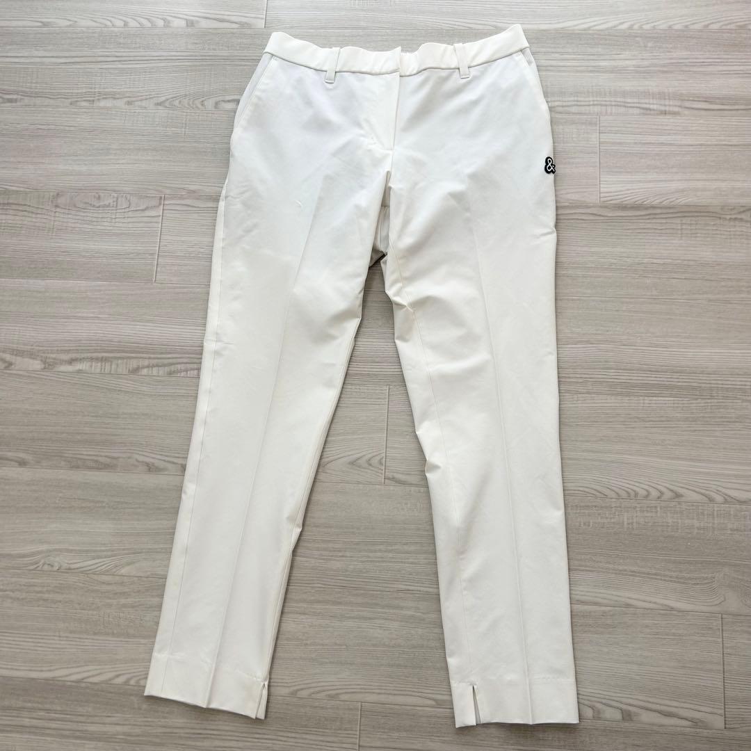 美品　アンパスィ　パンツ　ストレッチ　春夏用　オフホワイト　Lサイズ