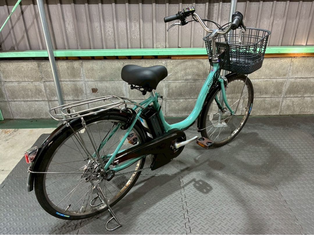№8590電動自転車ブリヂストン アシスタ 24インチ ミントグリーン