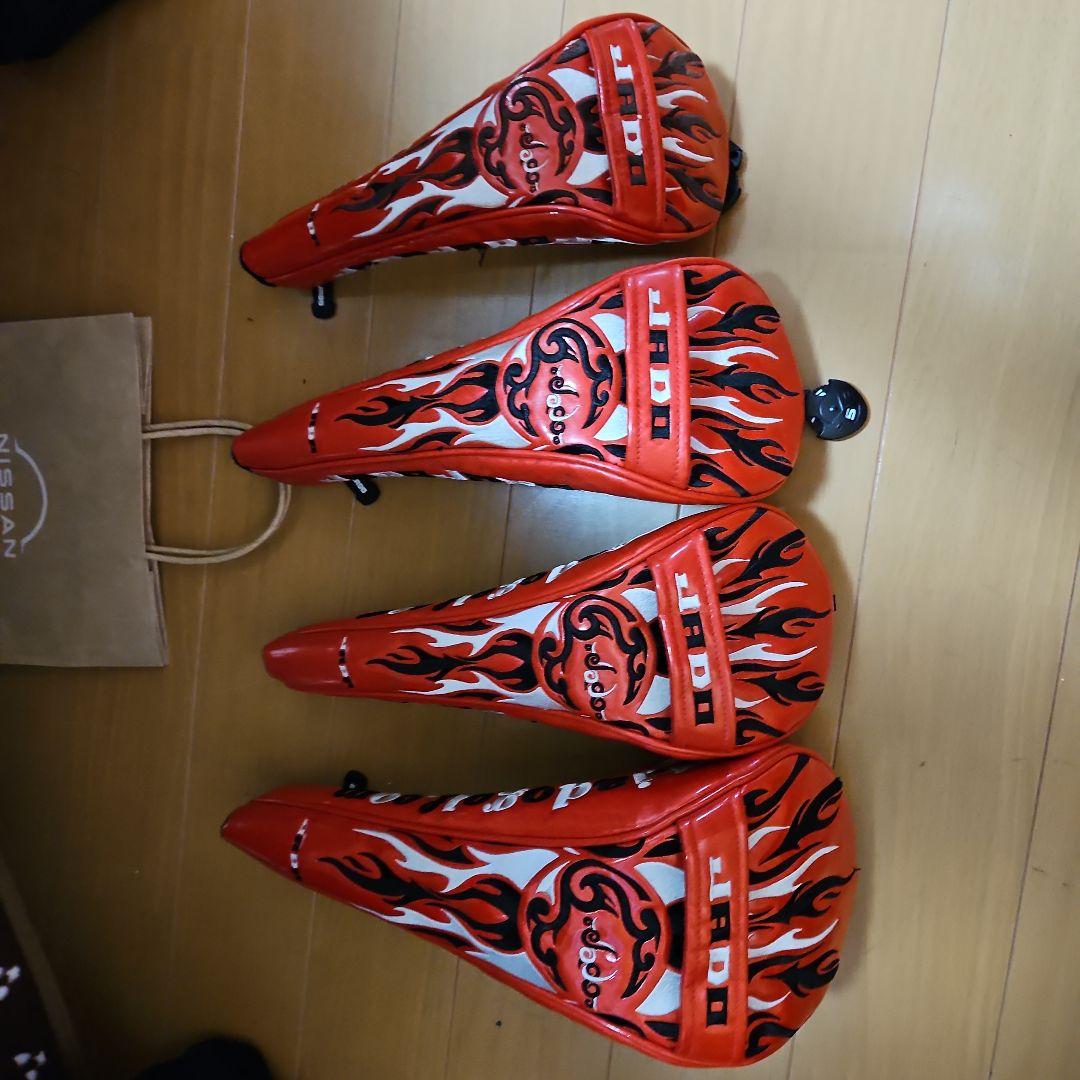 JADO 赤ゴルフバッグ・ヘッドカバーセット