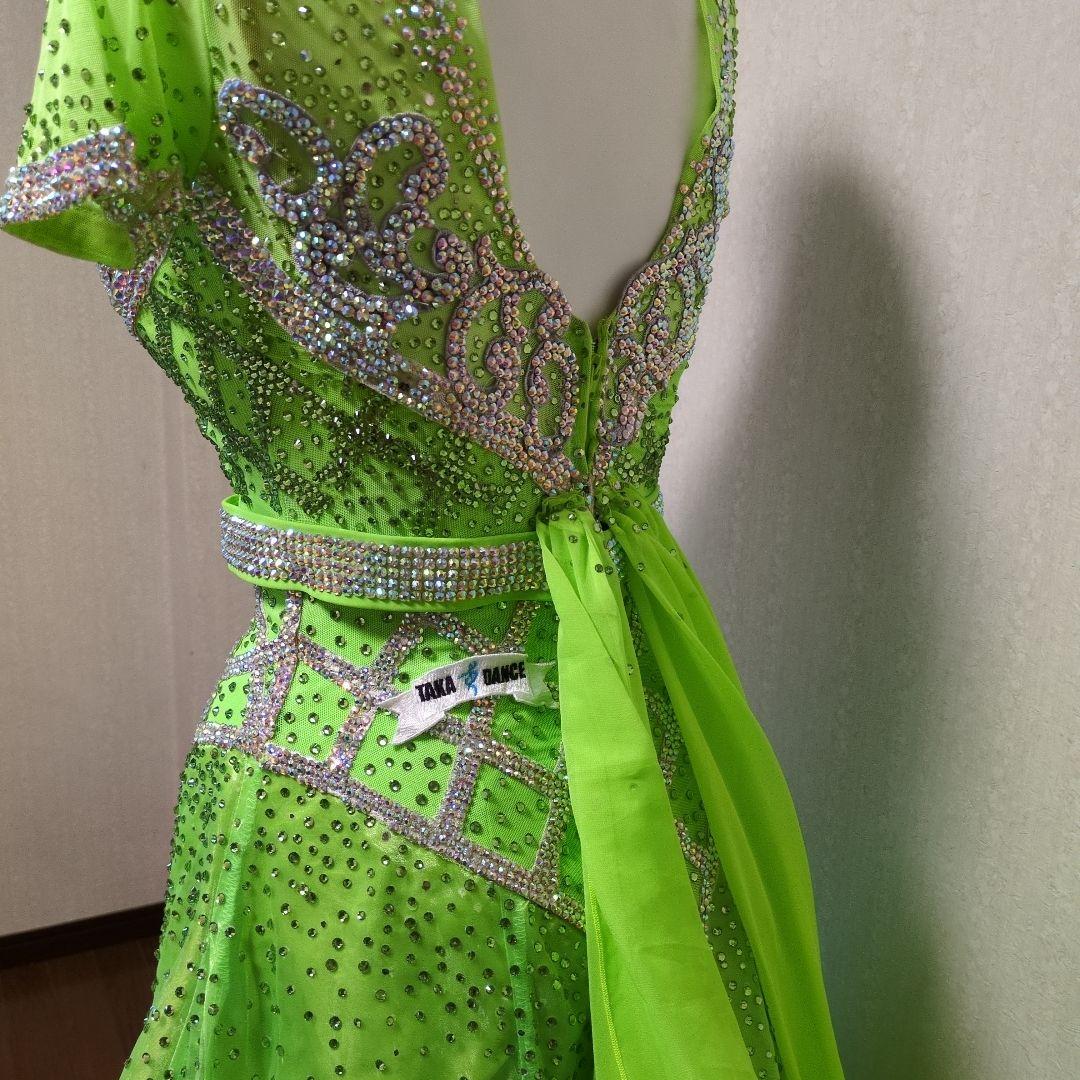 タカダンス　社交ダンスドレス 　ライトグリーン 美品