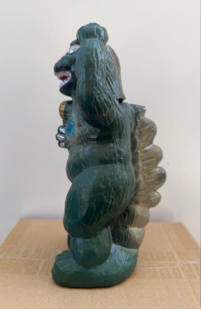 美品 90s ゴジラ マイク 貯金箱 陶器 フィギュア