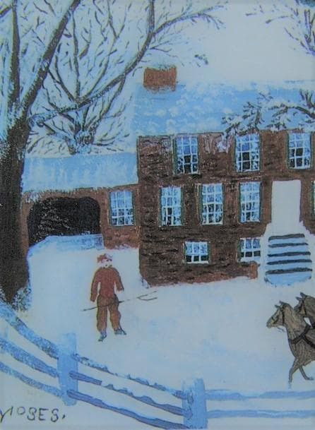 グランマ・モーゼス、『ハリントンハウス』、希少画集画、状態良好
