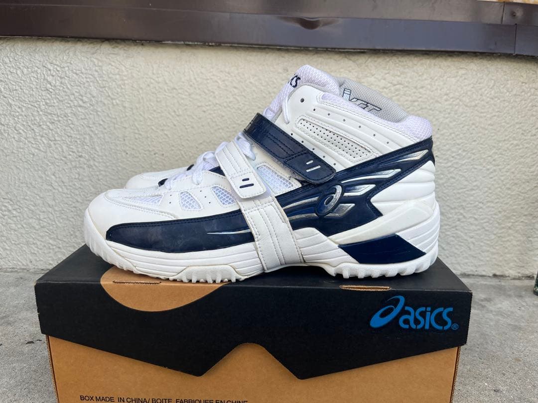 新品未使用 ASICS GELDOUBLE IV ホワイト/ネイビー 30cm