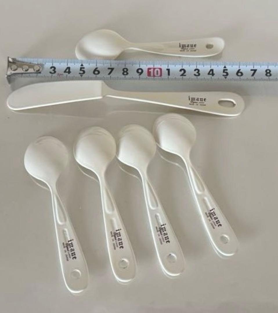 イマンダイアナプチプーン５個＆バターナイフ１個セット琺瑯