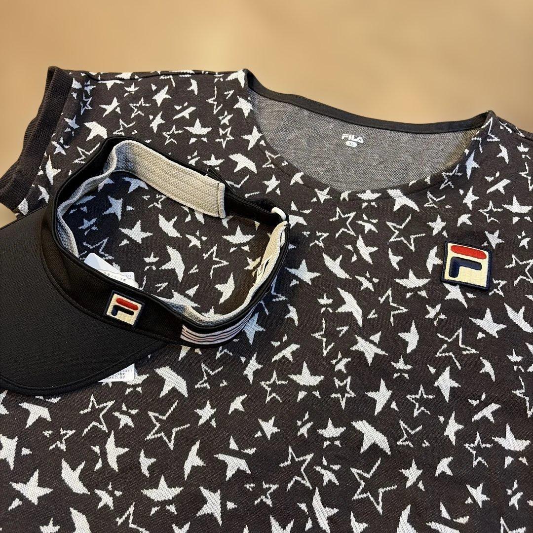 美品　FILA フィラ　セットアップ　XL L サンバイザー　３点セット