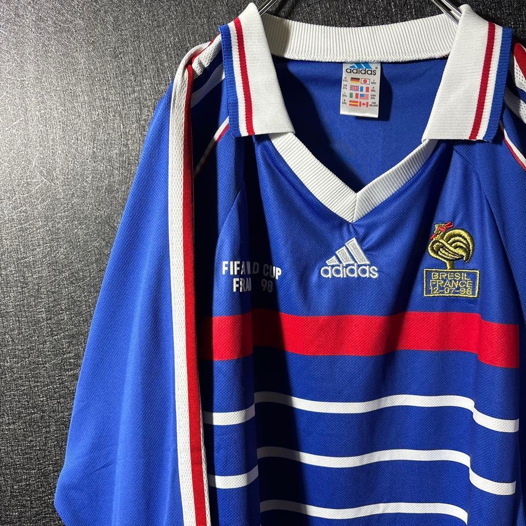 【★フランス代表】 古着 メンズ サッカー ユニフォーム 98年 長袖 2XL