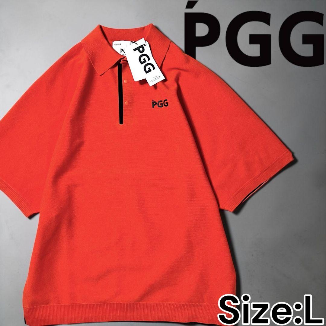 新品 PGG パーリーゲイツ ポリエステルヤーン ニットポロ 定価24200 L