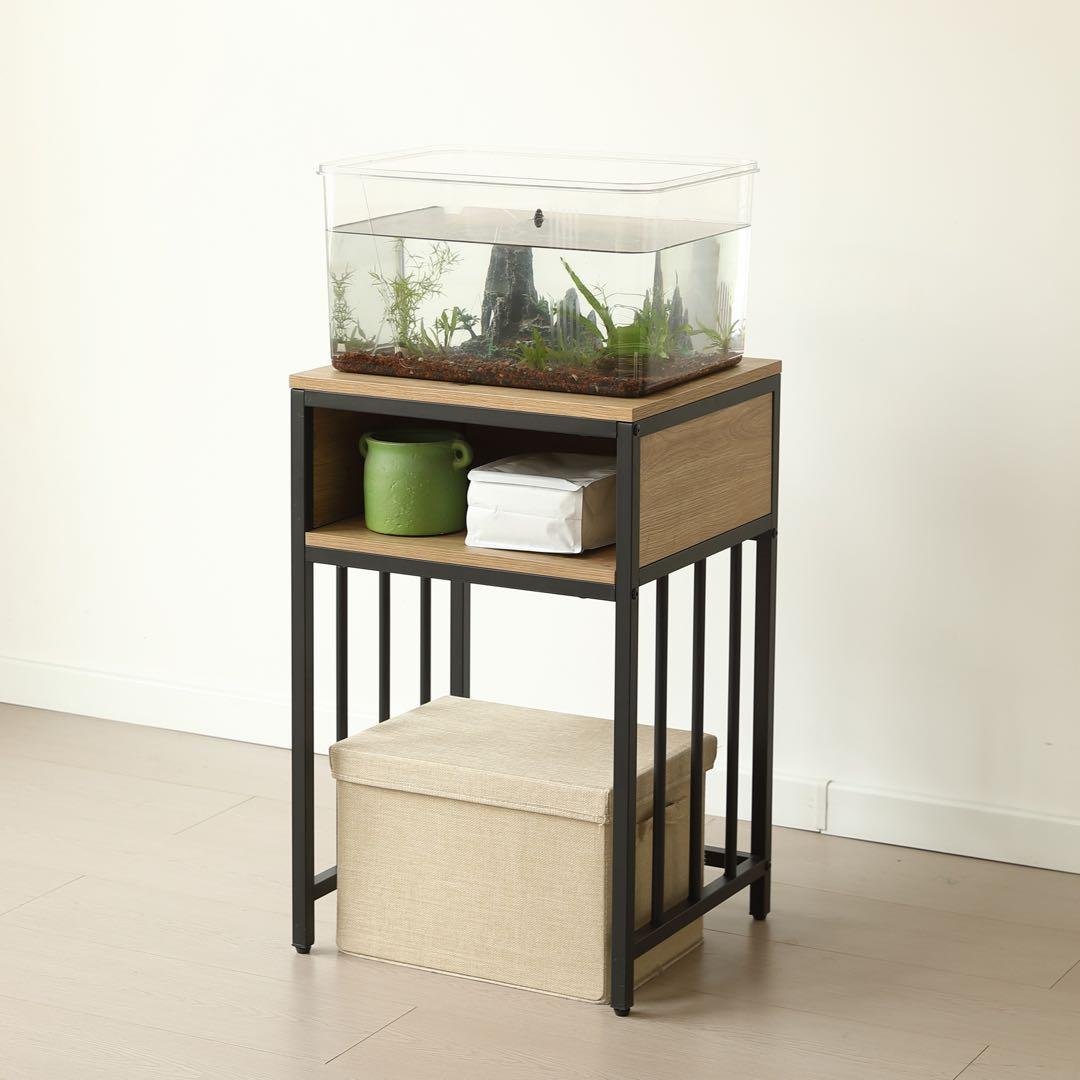【新品】耐荷重100kg 水槽台 45cm幅 2段収納 頑丈
