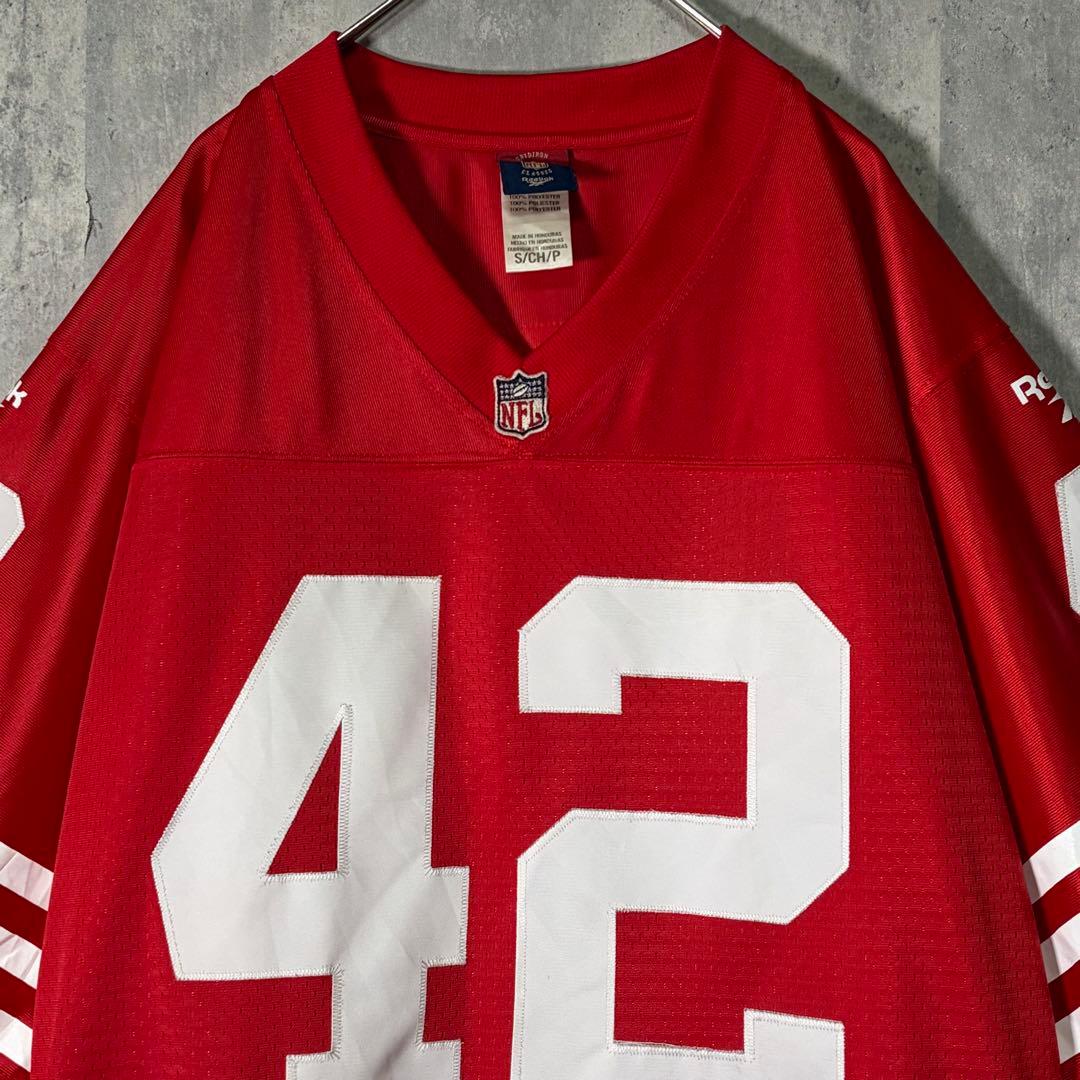 希少 NFL Reebok SF 49ers ロニー ロット ゲームシャツ