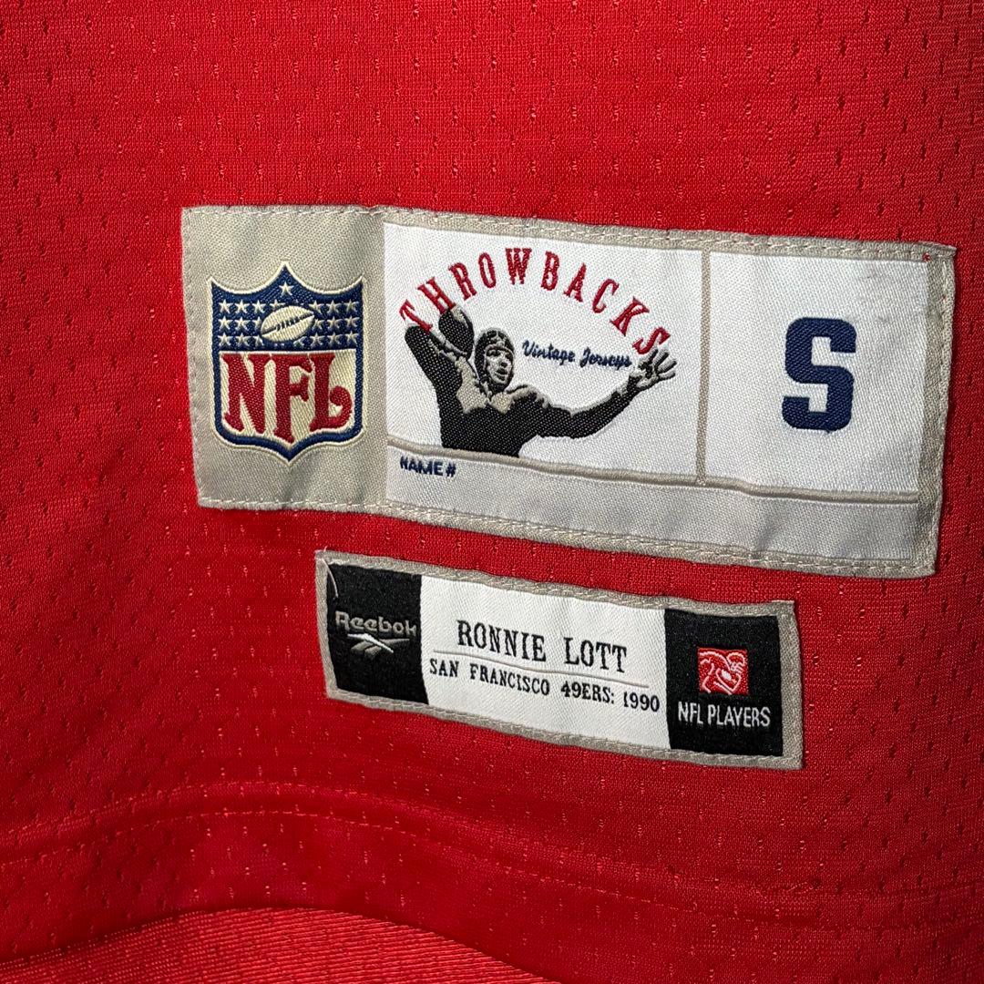 希少 NFL Reebok SF 49ers ロニー ロット ゲームシャツ