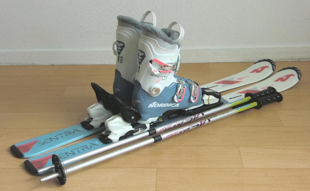 ■■最終特価■送料無料■NORDICA■子供用スキーセット■板100靴20.5■