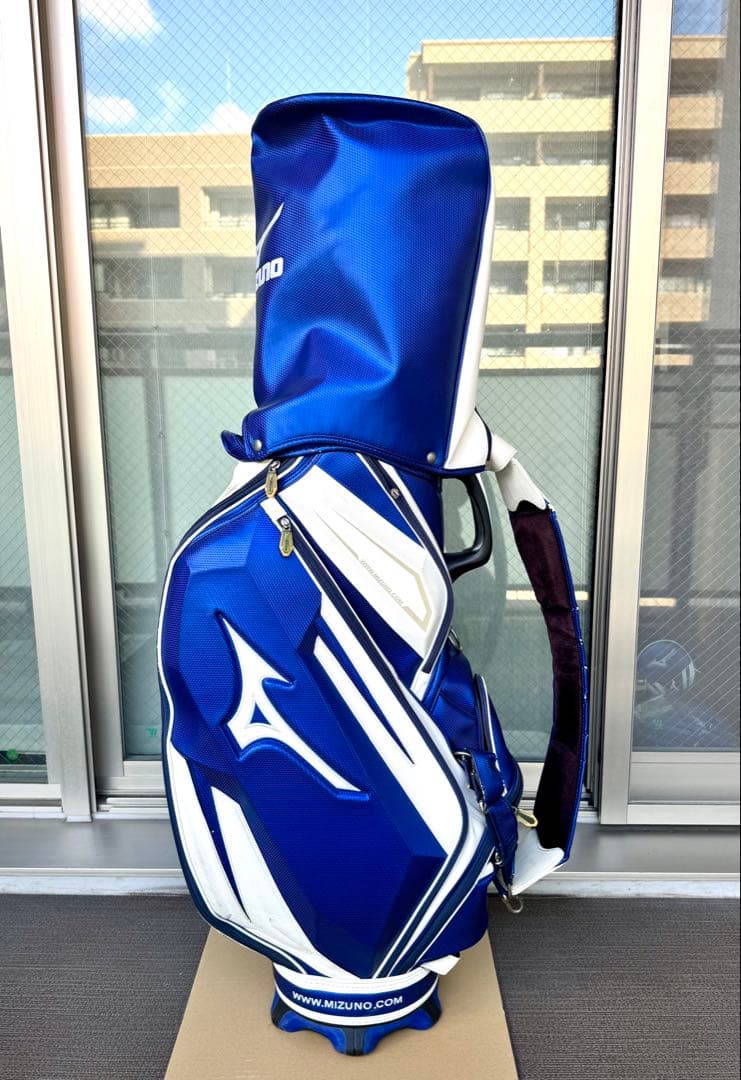 Mizuno キャディバッグ ツアーモデル　青/白