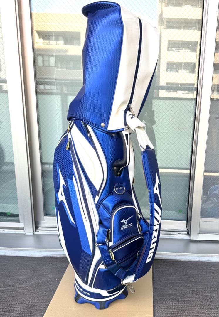 Mizuno キャディバッグ ツアーモデル　青/白