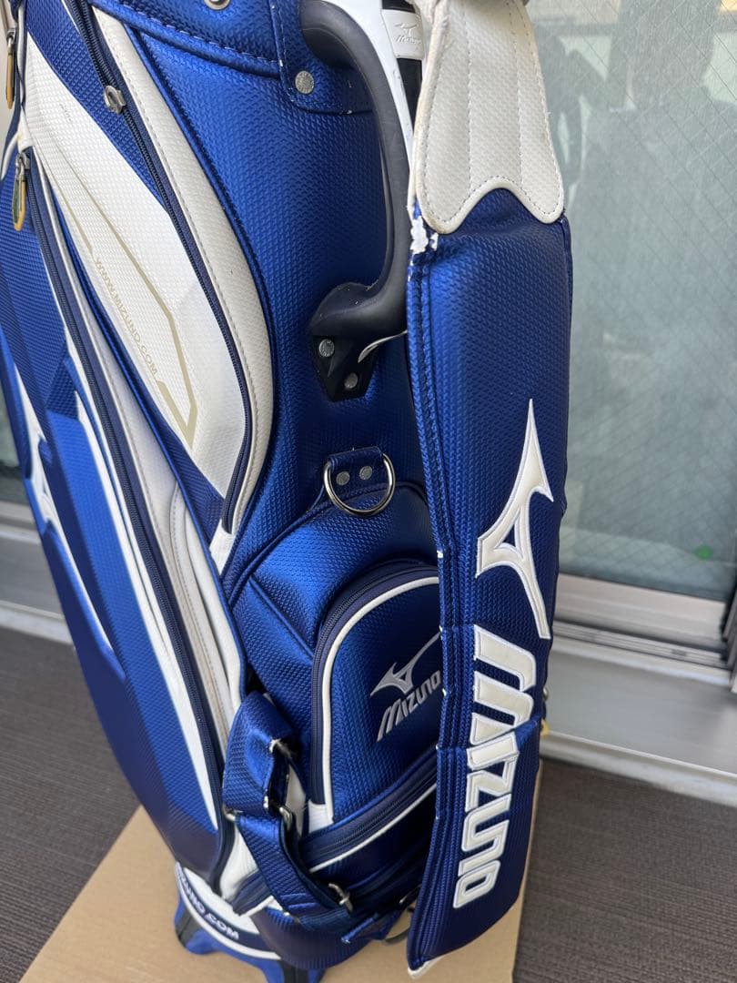 Mizuno キャディバッグ ツアーモデル　青/白