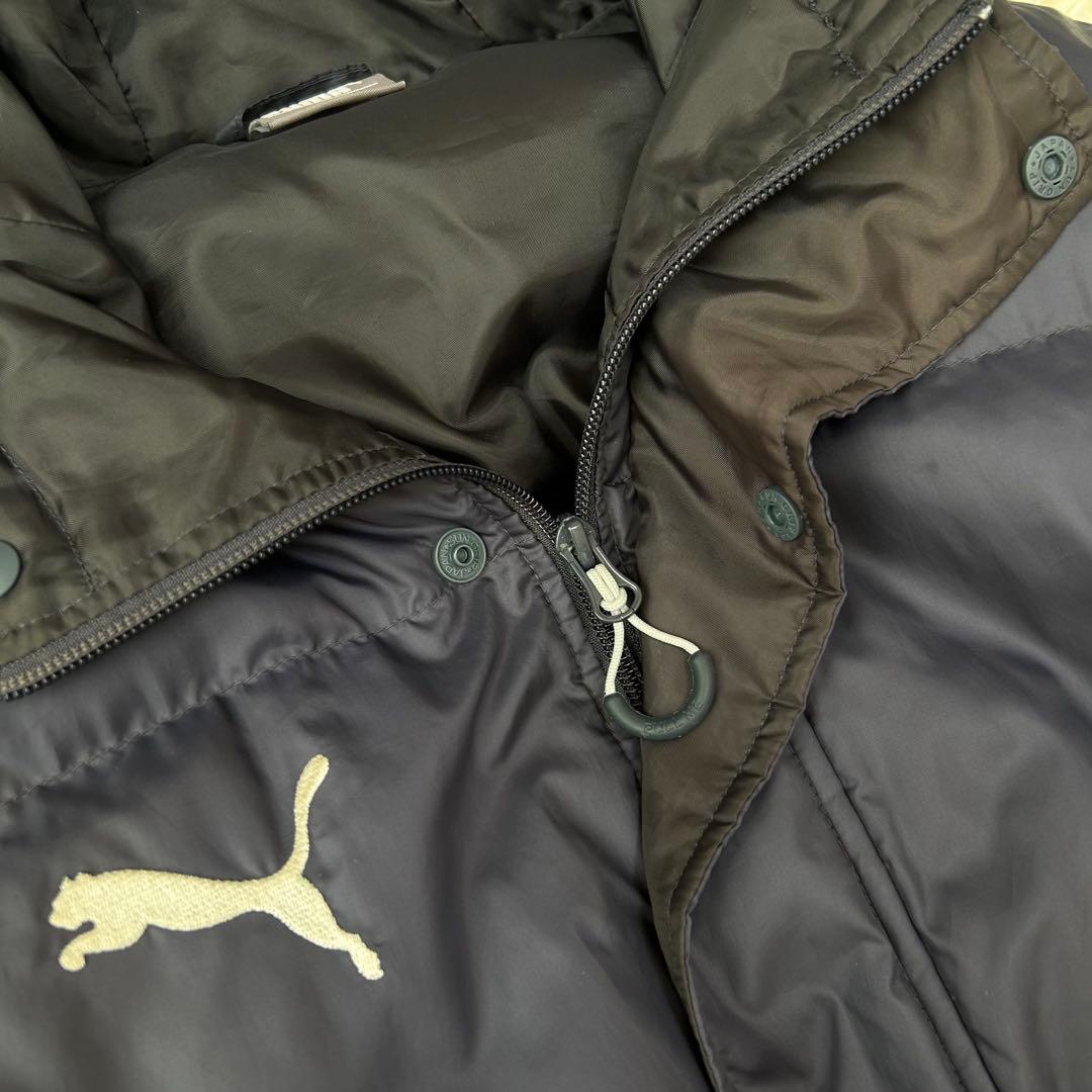 PUMA プーマ ロング ダウンコート ベンチコート ネイビー　M ダウン49%