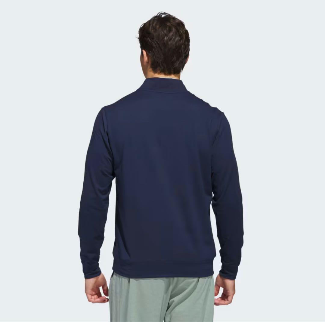 新品 adidas golf ネイビー ハーフジップジャケット M