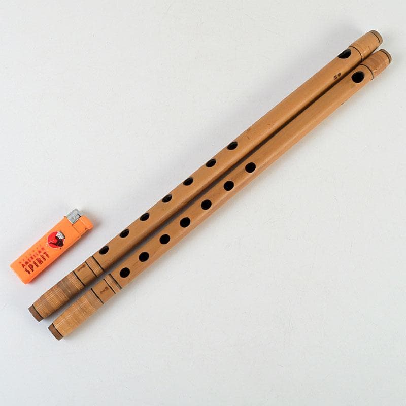 木管楽器　竹製　横笛　篠笛　みさと笛　幸幹　2本　袋付　V　9634