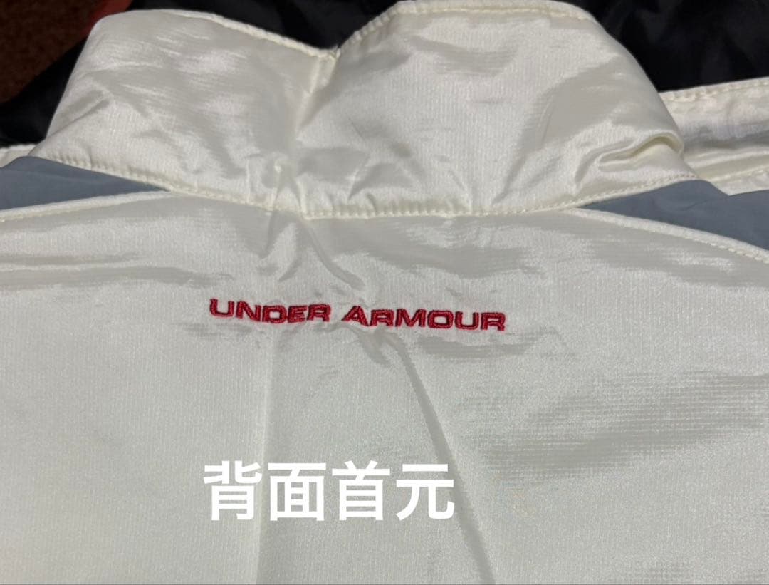 美品 Under Armour 軽量ジャケット ホワイト/グレー/レッド