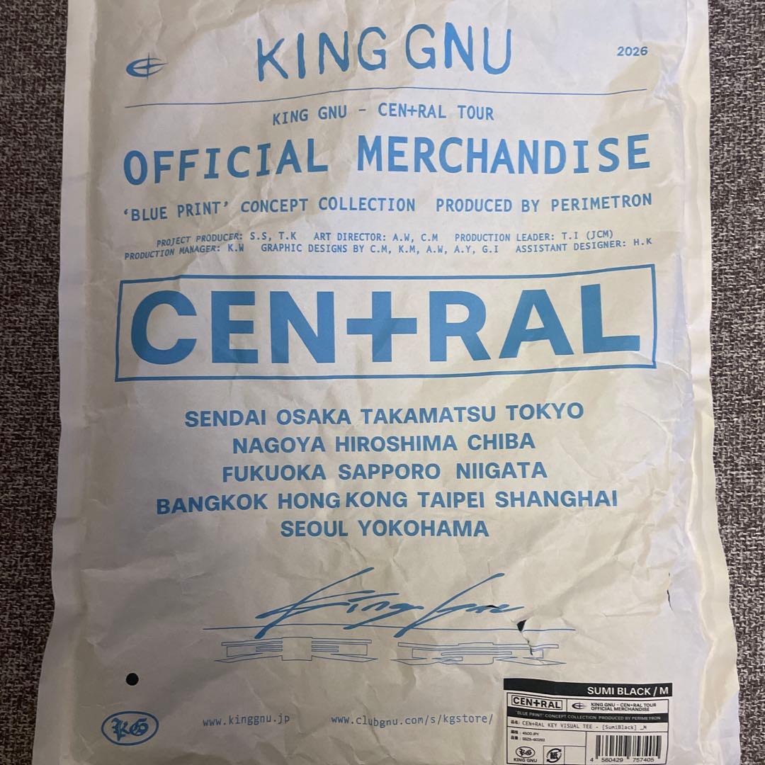 KING GNU CEN+RAL Tシャツ Mサイズ