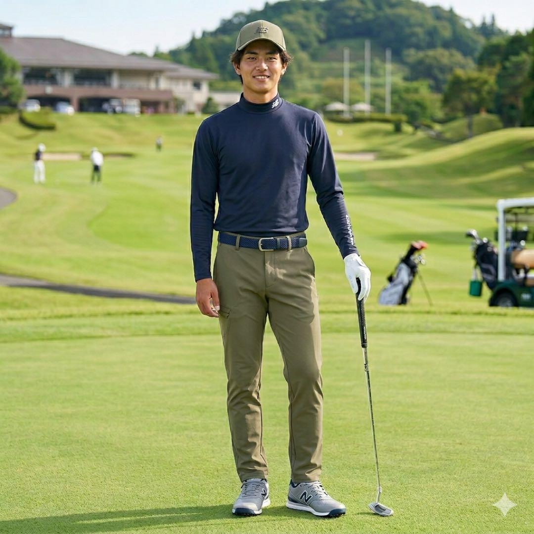 newbalance 長袖 XL 6 黒 メンズ モックネック ゴルフウェア