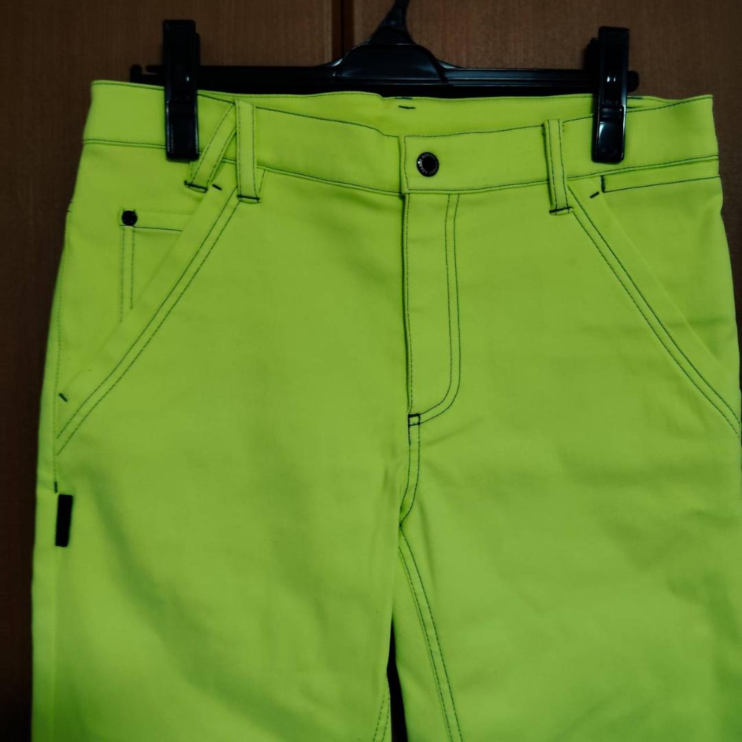 新品 adabat アダバット ゴルフパンツ 撥水 蛍光イエロー 38(M)