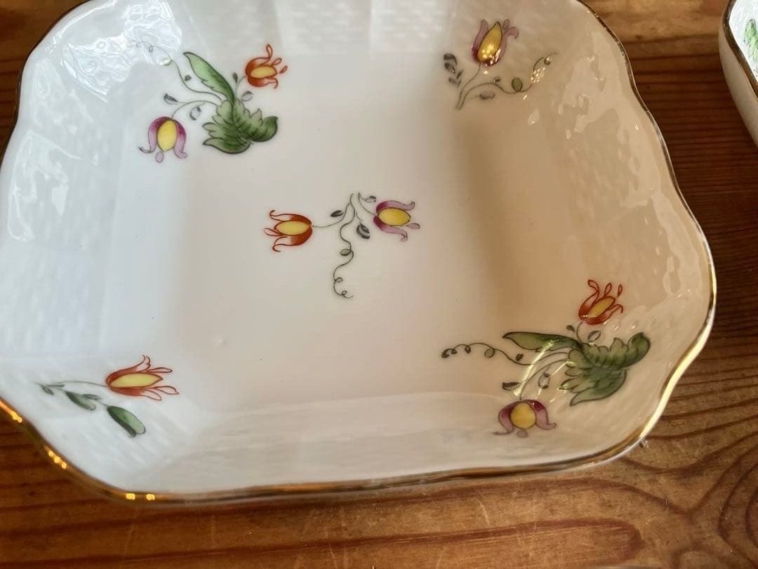 ジノリ　ベッキオ　チューリップ　12スクエアディッシュ×4