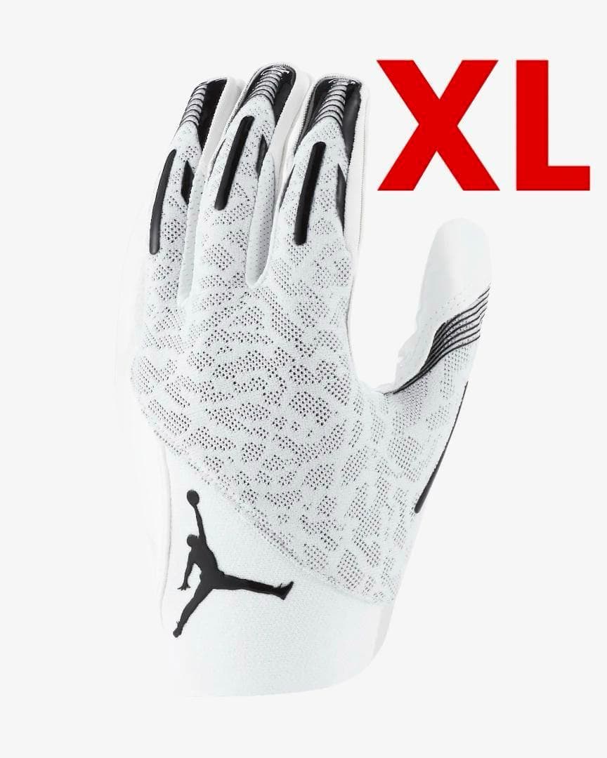 【新品】 アメフト Jordan Knit グローブ　ホワイト　XL