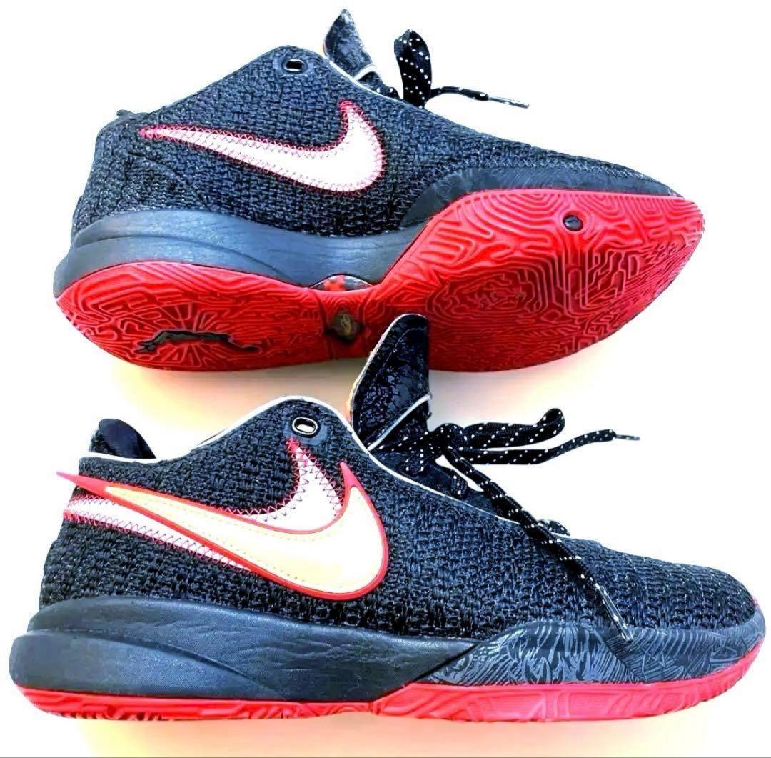 極美品 NIKE レブロン20 26cm バッシュ 黒赤