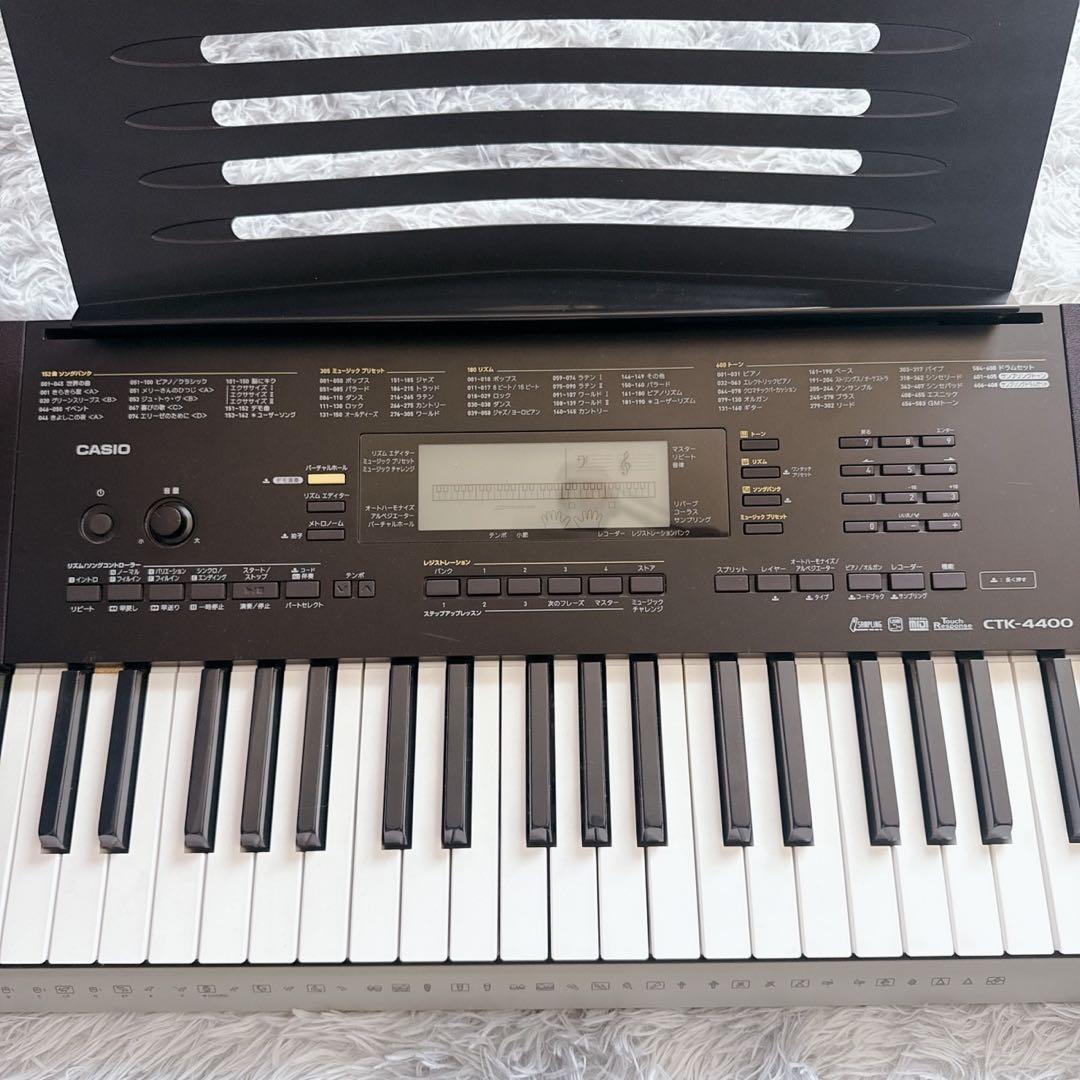 【美品】CASIO CTK-4400 電子ピアノ キーボード 61鍵 付属品有り