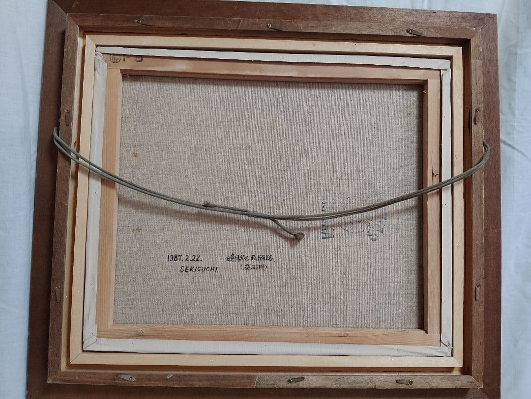 風景画 油彩画 SEKIGUCHI 晩秋の飛騨路 益田川