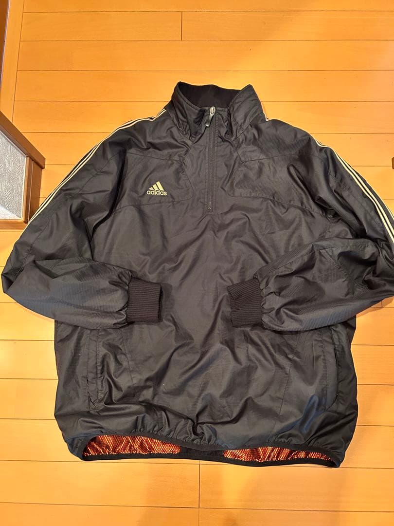 adidas プロフェッショナル ウィンドブレーカー 黒/金　セットアップ　XO