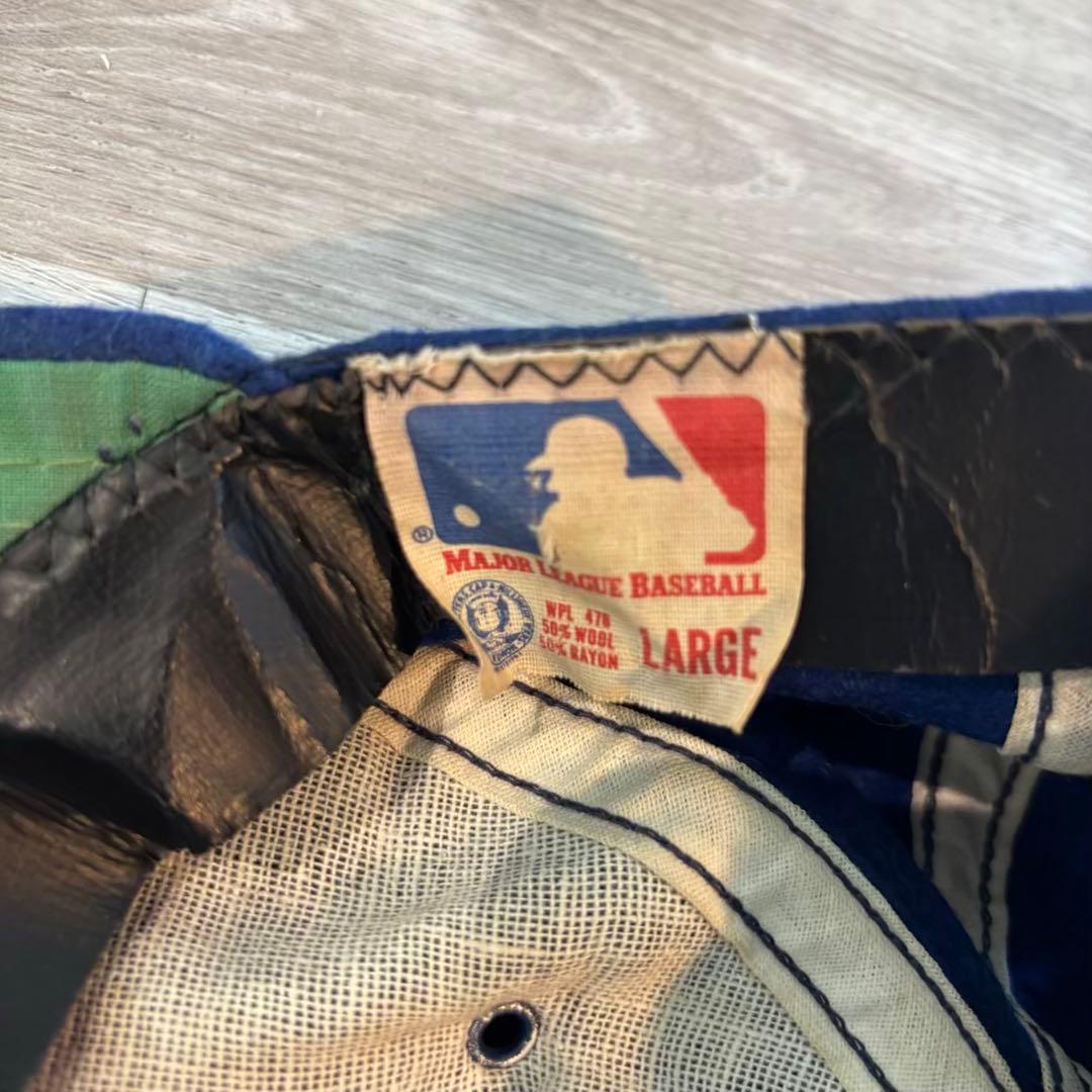 【MLB】80s USA製 カブス レザーSWB 古着CAP#497