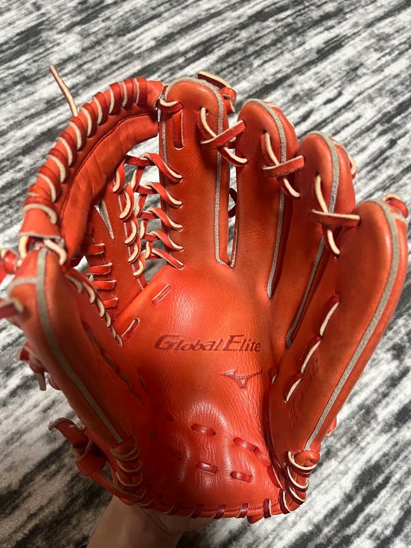 Mizuno Global Elite 軟式グローブ オレンジ