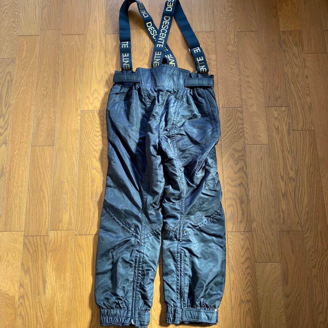 DESCENTE スキーウェアメンズ ブラック ビブパンツ サスペンダー