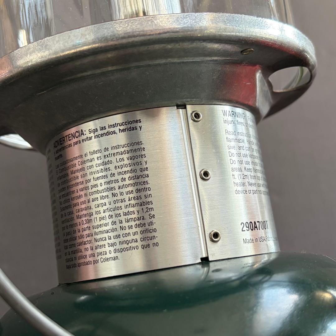 Coleman 290a ランタン ケース付き 95年10月 中古