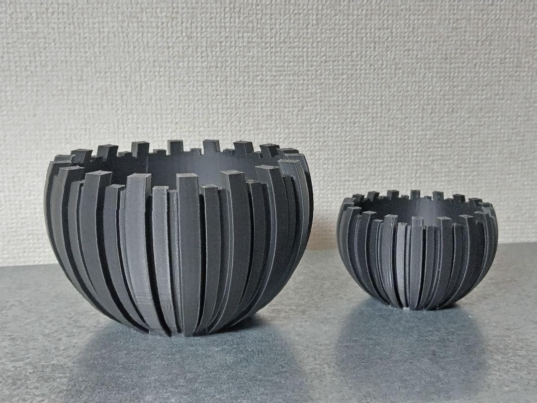3Dプリンター鉢 作家鉢 モダン シンプル ミニマル 無機質 シック 北欧 5号