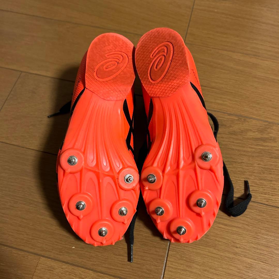 ASICS 陸上競技用スパイクシューズ 長距離走用　オレンジ