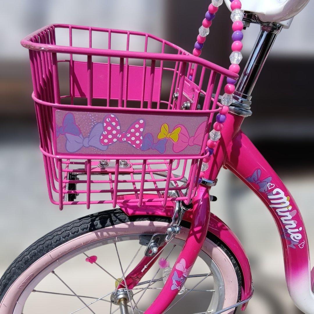 アイデス　子供用自転車　ミニーマウス　ポッピンリボン　18インチ　ピンク