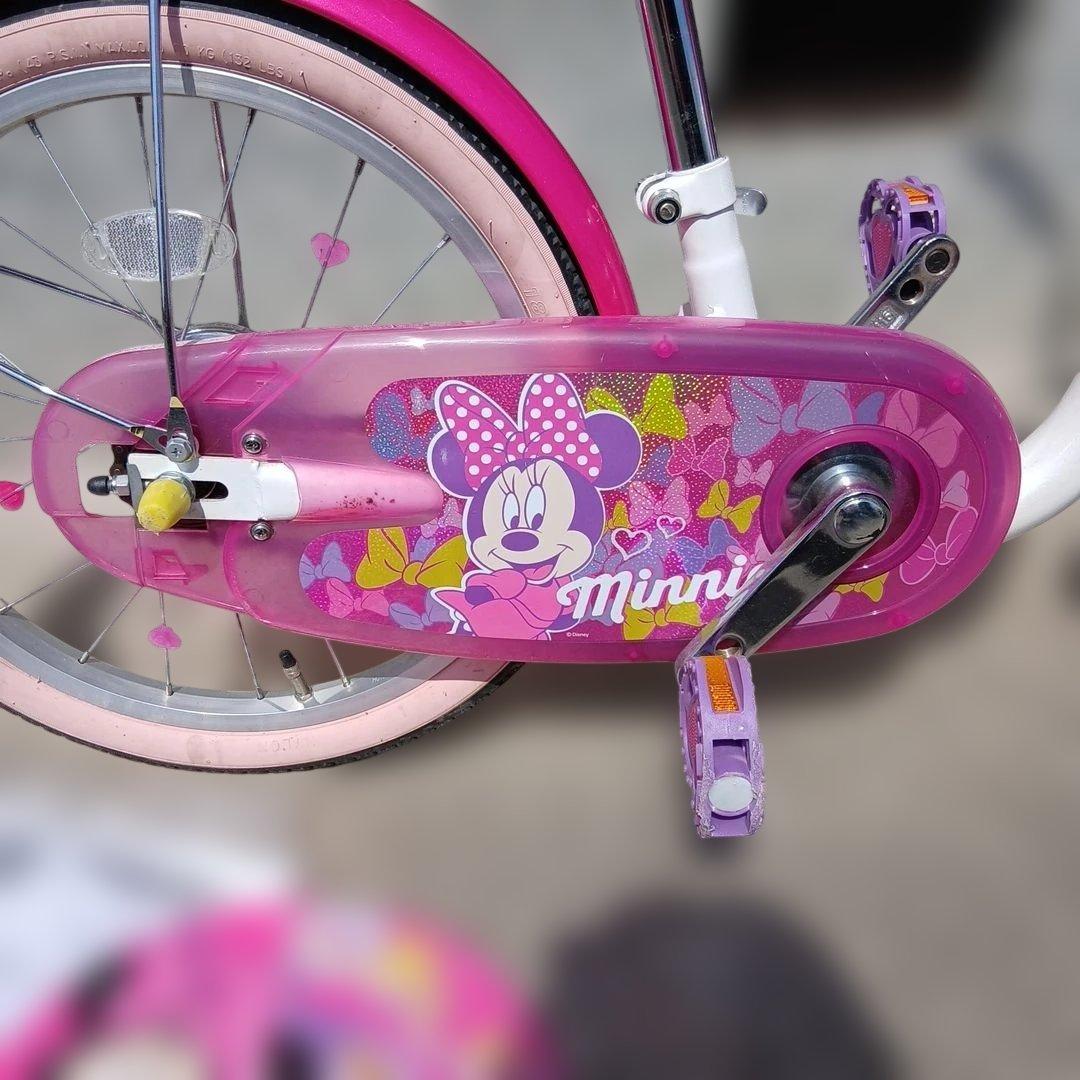 アイデス　子供用自転車　ミニーマウス　ポッピンリボン　18インチ　ピンク