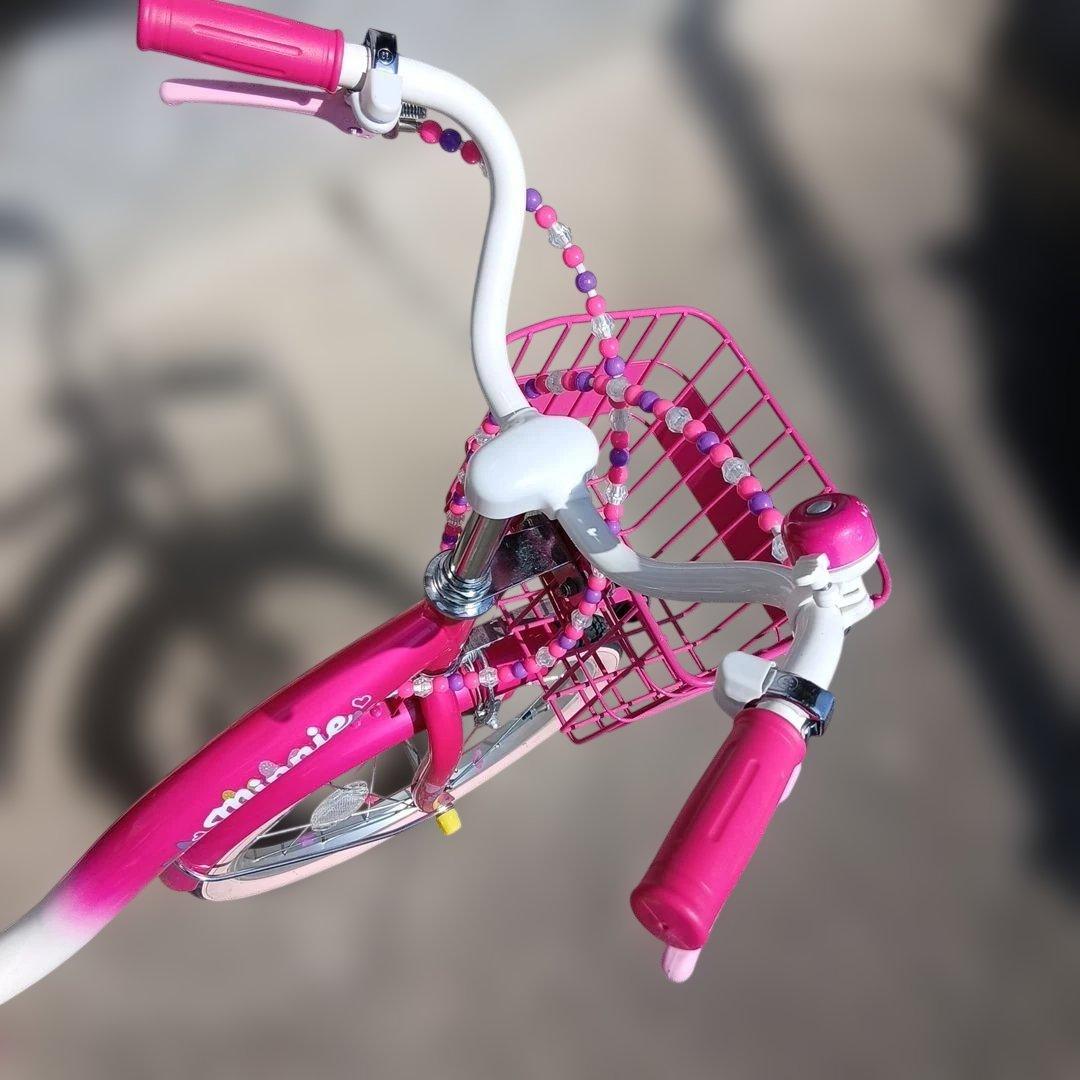 アイデス　子供用自転車　ミニーマウス　ポッピンリボン　18インチ　ピンク