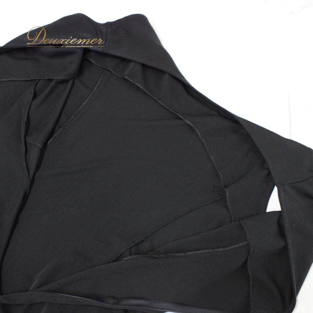 【美品 社交ダンス衣装】ワンピース ドレス ICHIOKU Lサイズ 黒 無地