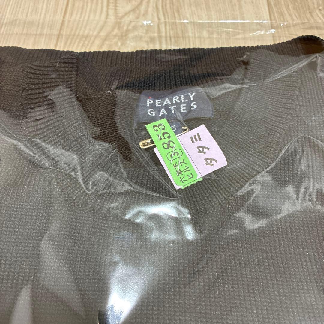 PEARLY GATES ブラック クルーネックニット サイズ5