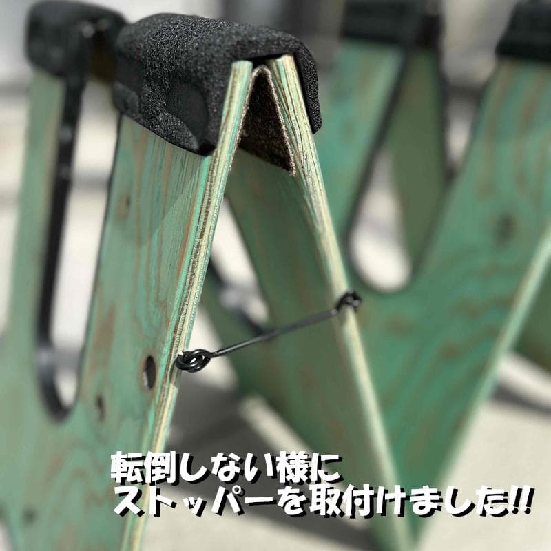 NEW ハンドメイド　ボードベッド レッド　サーフボードスタンド
